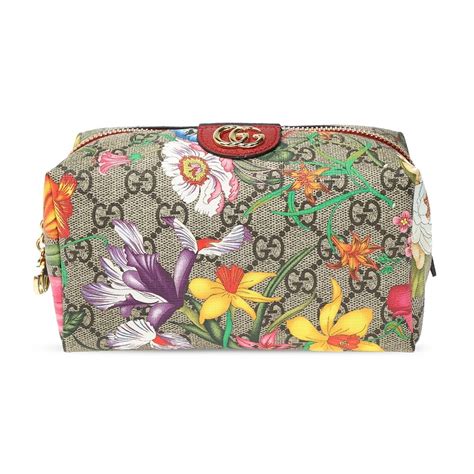 gucci ophidia makeup case|Gucci floral makeup bag.